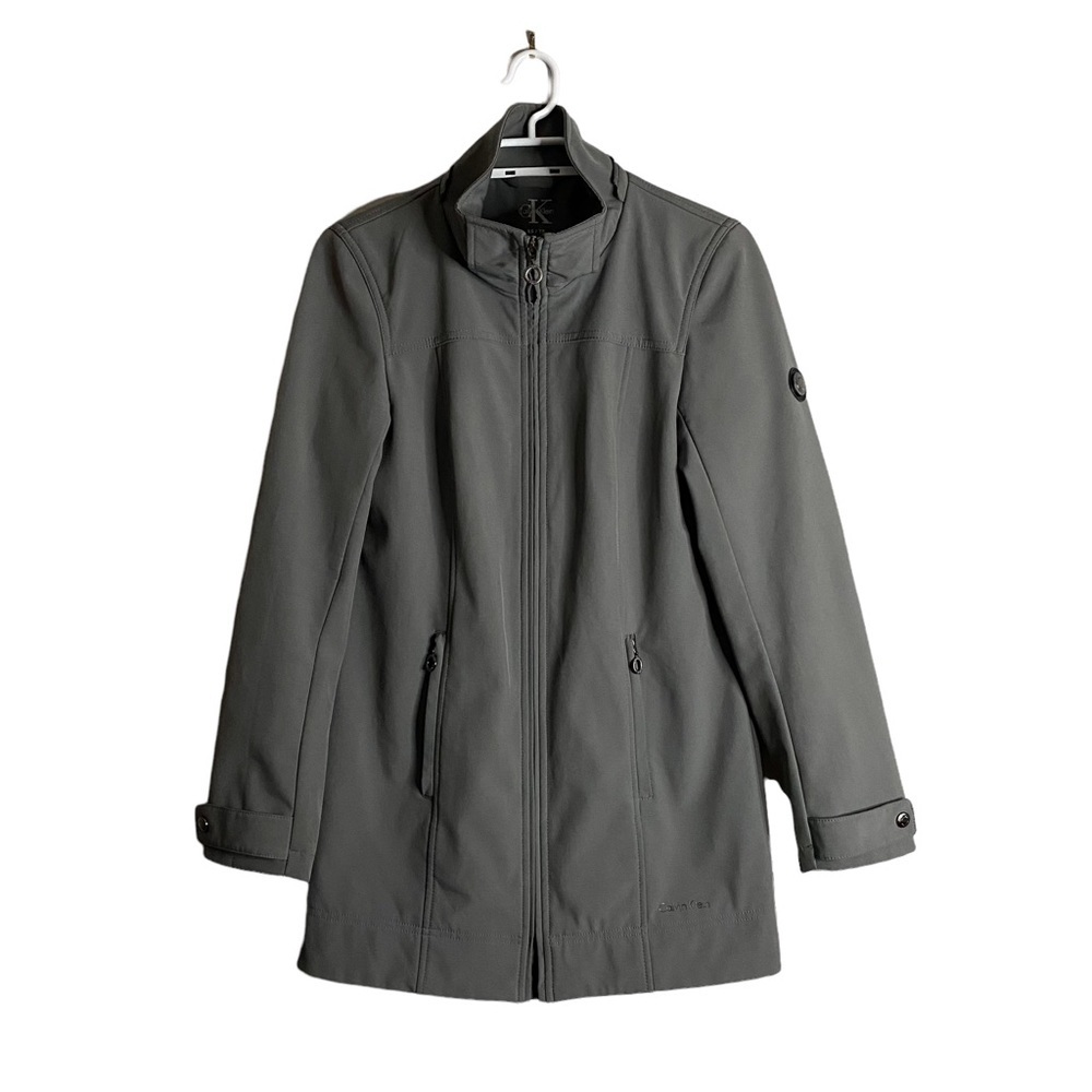 Calvin Klein Women's Grey 4-Way Stretch Soft Shell Jacket
